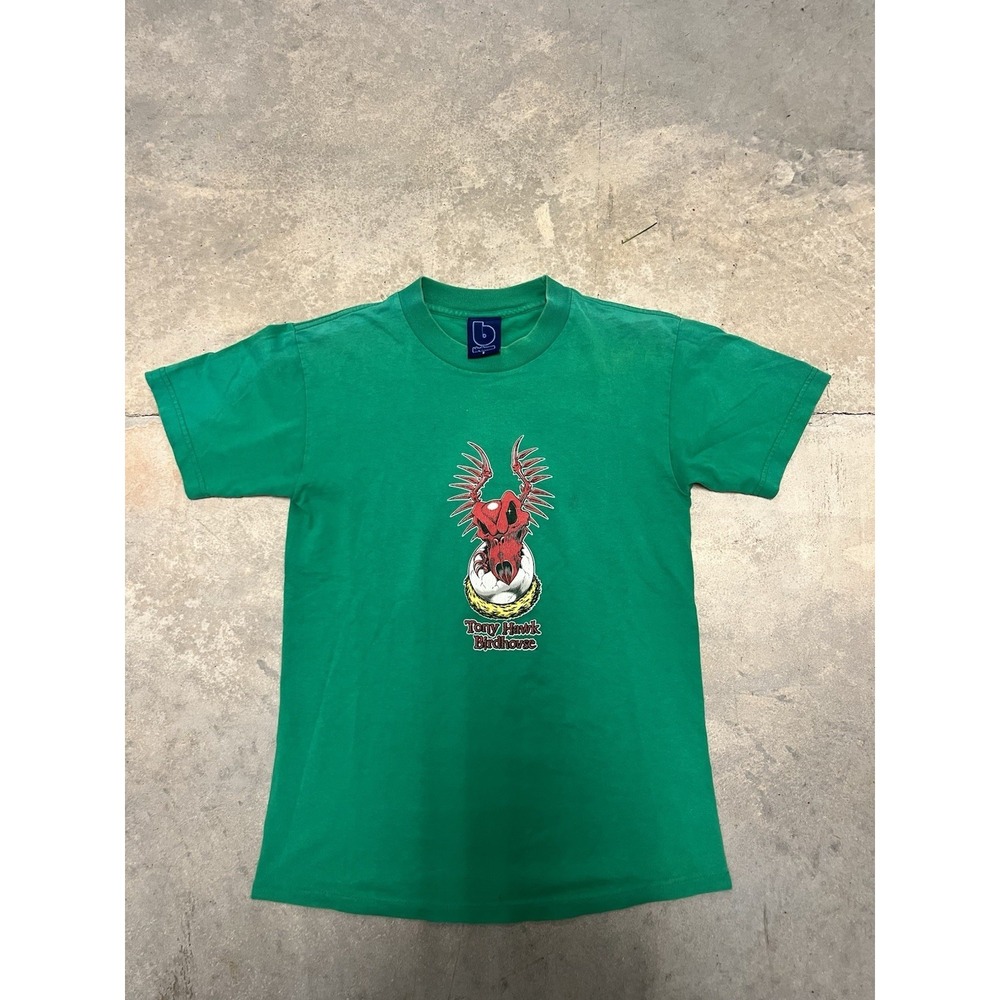 Vintage 90s Birdhouse Skateboards T-Shirt Tony Hawk Falcon Egg‎ Small